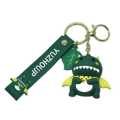 China Custom Custom Cute Durable Rubber Soft Cartoon Animal Key Chain 2d/3d Logo Customer Gift for sale