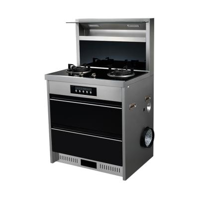 China Free standing built-in gas stove ceramic / glass cooker cooktops with disinfection cabinet for sale