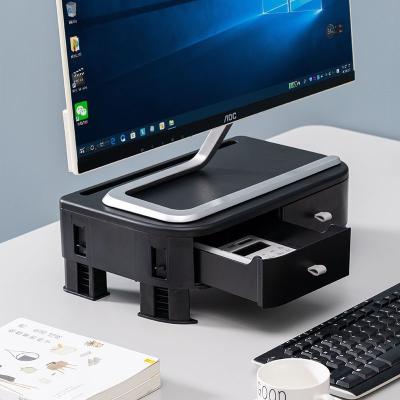 China Wholesale Computer Desk Adjustable Riser Stand Laptop and Monitor Stand Laptop Desk Stand with 2 Drawers for sale