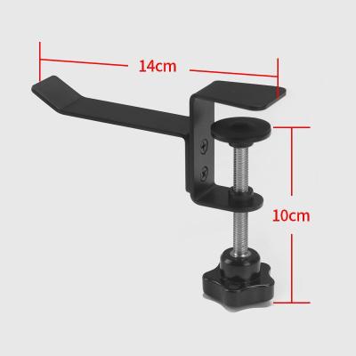 China Wholesale Portable Clamp Metal Studio Earphone Nail Free Desktop Display Stretches Stand Headphone Stand for sale