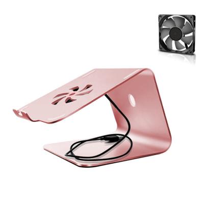 China Other Wholesale Custom Home Office Use Durable Vertical Metal Aluminum Alloy Tablet Laptop Stand with Fan for sale