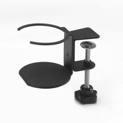 China Viable Wholesale Cheap Home Office Goods Black Portable Cup Holder Stand Cut To Table Side for sale