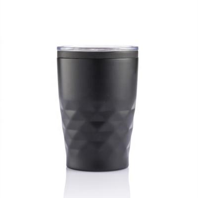 China PORTABLE External Tumbler 12oz Inner PP Dimand Stainless Steel Water Bottle Coffee Tumbler Cup For Daily Use for sale