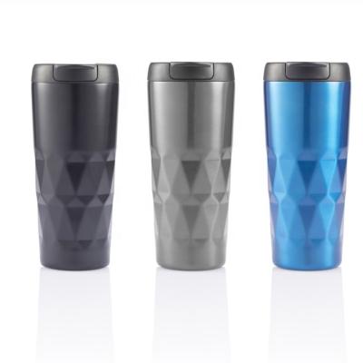 China PORTABLE 16oz Water Tumbler Stainless Steel and PP Vacuum Coffee Tumbler Cup Diamond Water Bottle for sale