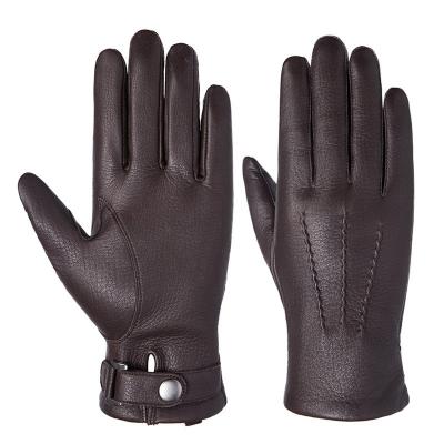 China BW403 Classic Man Genuine Leather Warm Keep Sheepskin Lambfur Gloves For Daily Winter Workout Wear for sale