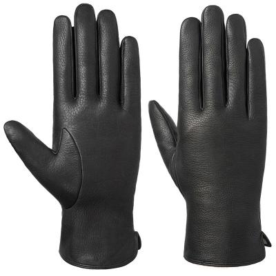 China G27 Classic Mens Buckskin Leather Gloves Warm Autumn Winter Driving Outdoor Leather Gloves for sale