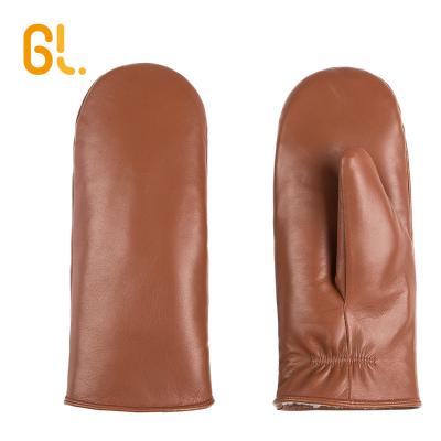 China WMGloves031 Short Wrist Fashion Sheepskin Fingerless Fur Gloves Mittens Leather Gloves For Woman Girls Men for sale