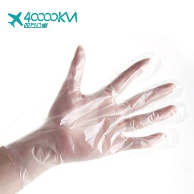 China Eco-Friendly Disposable Disposable HDPE Transparent PE Food Safety Folded Hand Plastic Gloves for sale