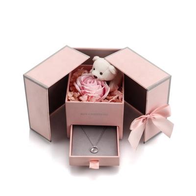 China Newest Wholesale Cardboard Gift Packaging Boxes Earring Jewelry Drawer Pendant Box For Birthday Bridesmaid for sale