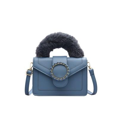 China Fashion Bags Women Handbags Ladies Retro New Arrival Plush Handbag One Shoulder Popular Straddle Bag Handbags 2021 for sale