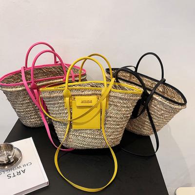 China Fashion New 2021 Summer Fashion One-shoulder Handbag Straw Woven Vegetable Basket Women Bag for sale