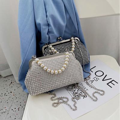 China Fashion New Arrival Christmas Beads Bridal Clutch And Handbags Even Cross - Body Bag For Party for sale