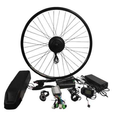 China Low price 16-28inch 36v 48v 250w single speed motor wheel DGWZ electric bicycle front wheel conversion kit for sale