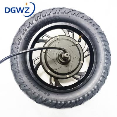 China Two Inch 48V 500w Hub Wheel Hub Motor DGWZ 12 Series Electric Bicycle Gearless Rear Electric Part Motor for sale