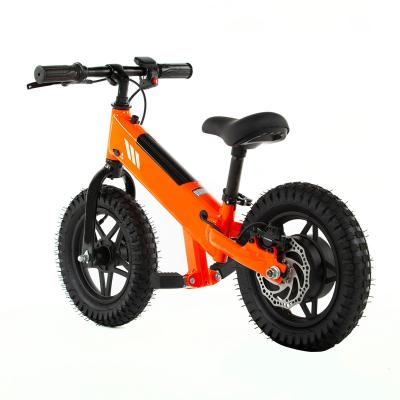 China Aluminum Alloy 24V 180W 12 Inch Aluminum Alloy Frame Two Wheel Mini Child 2 Rider Electric Balance Ebike For Kids for sale