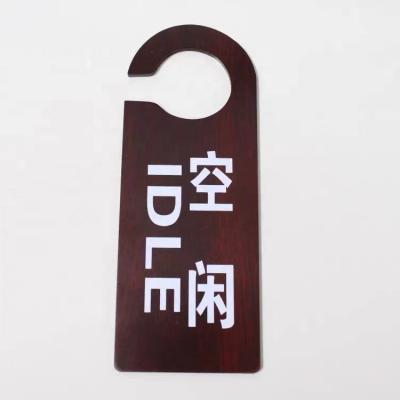 China Factory Price Luxury Custom Die Cut Wood Do Not Touch Door Hanger Printing Hotel Supplies for sale