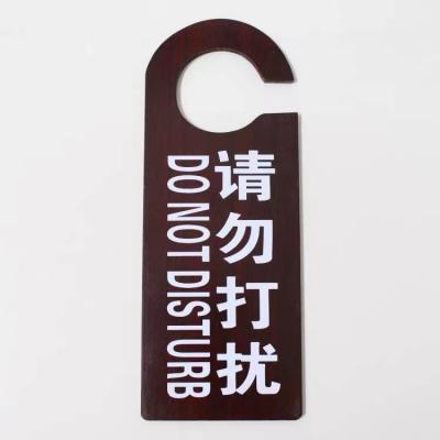 China Factory Price Luxury Custom Die Cut Wooden Door Hanger Printing Sign for sale