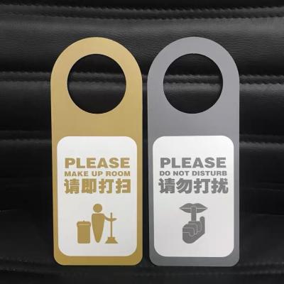 China Hotel Service Custom Die Cut Printing PVC Door Hanger High Quality Plastic for sale