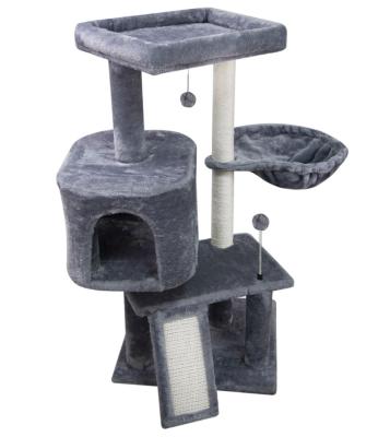 China AIWIKIDE Sustainable Cat Tree Condo Tower with Natural Sisal Lined Posts for Cats for sale