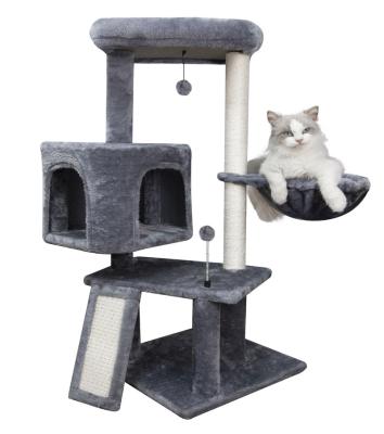 China 2023 AIWIKIDE Sustainable Cute Luxury Cheap Cat Tree Condo Tower For Indoor House for sale