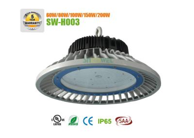 China UFO100w a prueba de humedad llevó las altas luces 130lm/w 80Ra de la bahía 5 años de garantía en venta