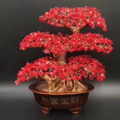 China Semi-precious gemstone Crystal Craft Crystal Luck Tree from China for desktop decoration for sale