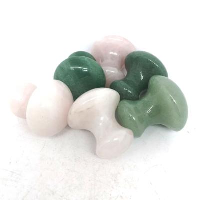 China China Factory Wholesale Hand Carved Natural Mushroom Rose Quartz Crystal Massager Stone for sale