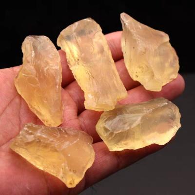 China China Crystal Tumbled Gravel Natural Raw Rough Good Quality Crystal Quartz Healing Stone citrin for sale