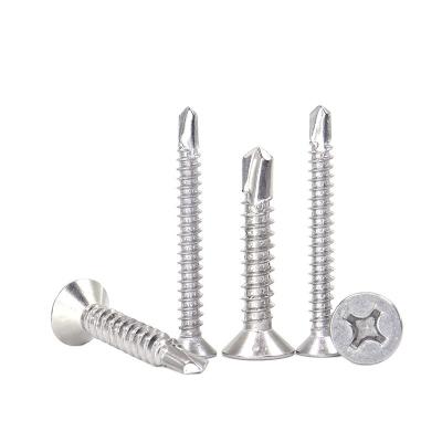 China Flat Stainless Steel screw Slotted Pan head self drilling Wood screws Cross Recessed Screws for sale