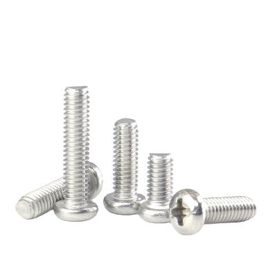 China Stainless steel Stainless Steel 304 Cross Round Head Pan Cutting Machine Screw for sale