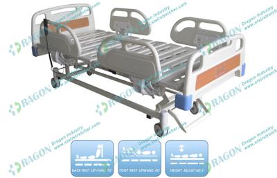 China Detachable ABS Plastic Mattress Electric Hospital Bed With Three Functions for sale