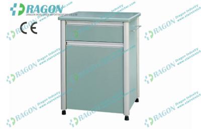 China Aluminum Alloy and Density Board hospital bedside locker Cabinet with Satinless Steel Top for sale