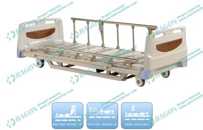 China Collapsible Aluminium Guardrails Electric Hospital Bed 5'' Castor With Brakes for sale