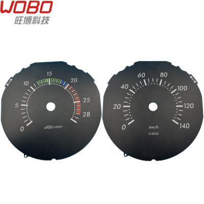 China Good light transmittance customization for automobile instruments dashboard tachometer dial for sale