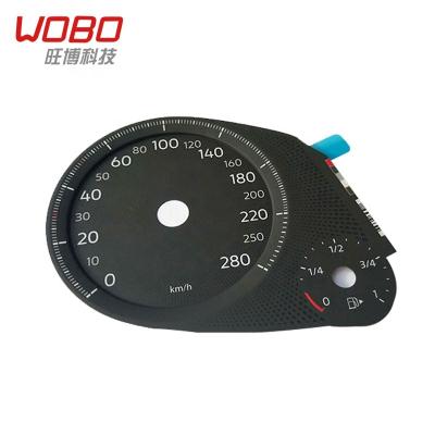 China Good Light Transmission Custom 2 D Car Cluster Screen Printing Tachometer For Universal Car for sale