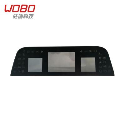 China Custom Anti-scratch Three-Layer Board Lens Front Tempered PMMA Glass For Dashboard for sale