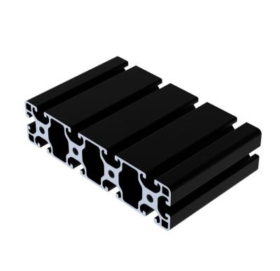 China Robot Barrier Industrial Aluminum Profile Standard 4080L European Bright Black Square Tube 40x80/4040N1/4080Right angle/40120/4040 for sale