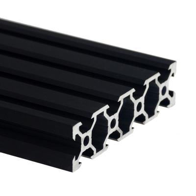 China Robot Barrier Profile Extrusion Linear Rail Standard Anodized Aluminum European 2080 BLACK V-Slot For CNC 3D Printer Square Is Alloy ISO 9001 for sale