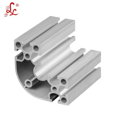 China Industrial Robot Fence 6063 Aluminio T5 8080 For Track Material Extrusion Worktable Frame Aluminum T Slot Profile for sale