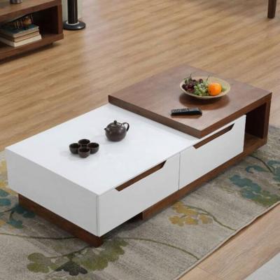 China Simple Modern Painted PANEL Coffee Table Multifunctional Retractable Tea Table for sale