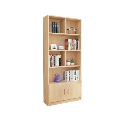 China Adjustable (Other) Simple All Solid Wood Children's Bookcase Single Student Log Shelf for sale