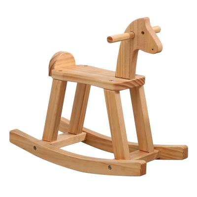 China Ride On Trojan Horse Household Kindergarten Toys All Solid Wooden Toy Modern Children Fashion for sale