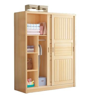 China Factory direct sales (others) solid wood modern simple wardrobe children's adjustable sliding door wardrobe for sale