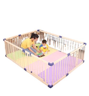 China Solid Wood Indoor Children's Modern Simple Modern Baby Playpen Household Protective Fence for sale