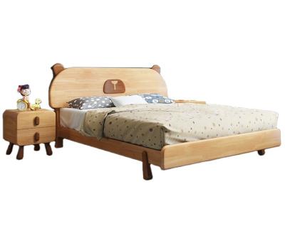 China Modern promotional good quality warm wooden double bed for kids for sale