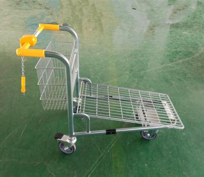 China Durable 4 wheel platform structure cart for transporting and for warehouse for sale