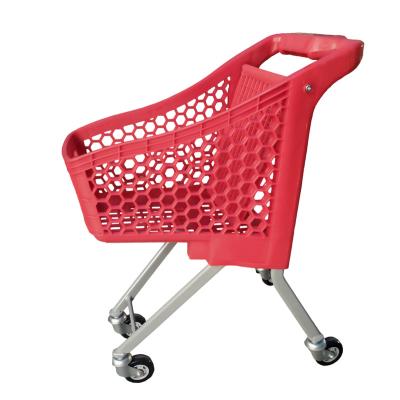 China Hot Kids Shopping Trolley Plastic Unveiling Sale Shopping Carts For Red for sale