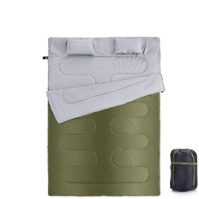 China Portable and Ultralight Outdoor Camping Cotton Sleeping Bag OEM Double Spring/Autumn/Winter Sleep Bags Super Huge Size for sale