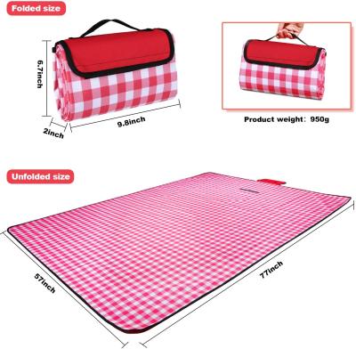 China Easy To Clean OEM Large Picnic Portable Convenience Mat And Outdoor Mat Beach Blanket Foldable Travel Blanket for sale