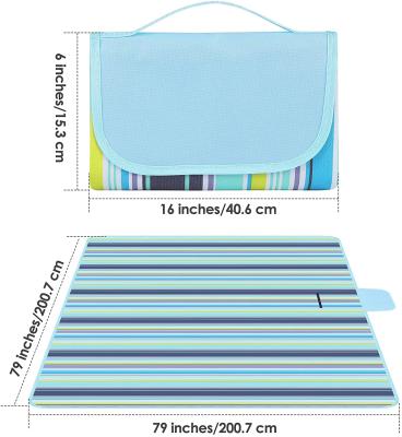 China Easy To Clean Outdoor Picnic Mat Wholesale Foldable Portable Striped Waterproof High Quality Blanket for sale